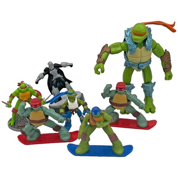 TEENAGE MUTANT NINJA TURTLES 7 Piece Toy Lot TMNT Mirage Viacom McDonalds - Picture 2 of 12